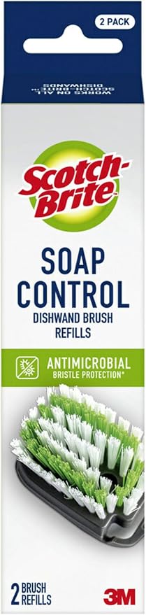 Scotch-Brite Soap Control Dishwand Brush Refills, Non-Scratch Scrub Brush Heads - Image 5