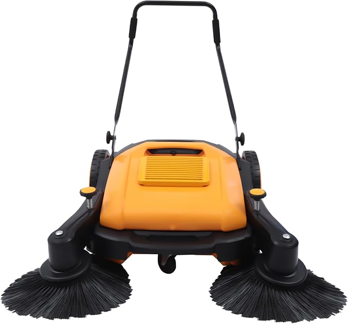 Walk-Behind Hand Push Floor Sweeper, 41” Commercial 55L Large Capacity Manual by Unknown