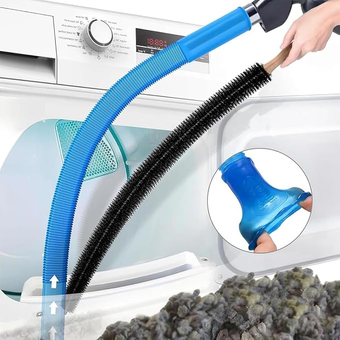 New Dryer Vent Cleaning Kit for Vacuum, Universal Dryer Lint Vacuum Attachment - Image 2
