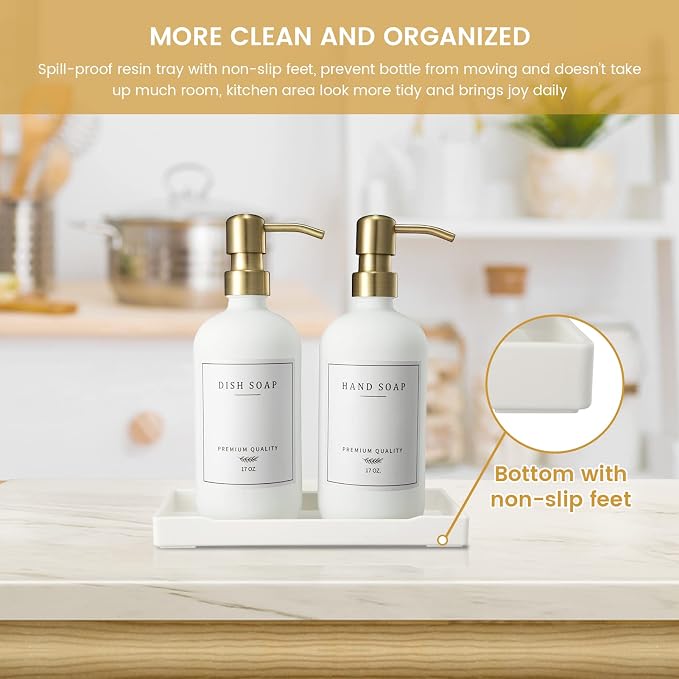 Glass Soap Dispenser for Kitchen Sink, Farmhouse Kitchen Dish Soap - Image 5