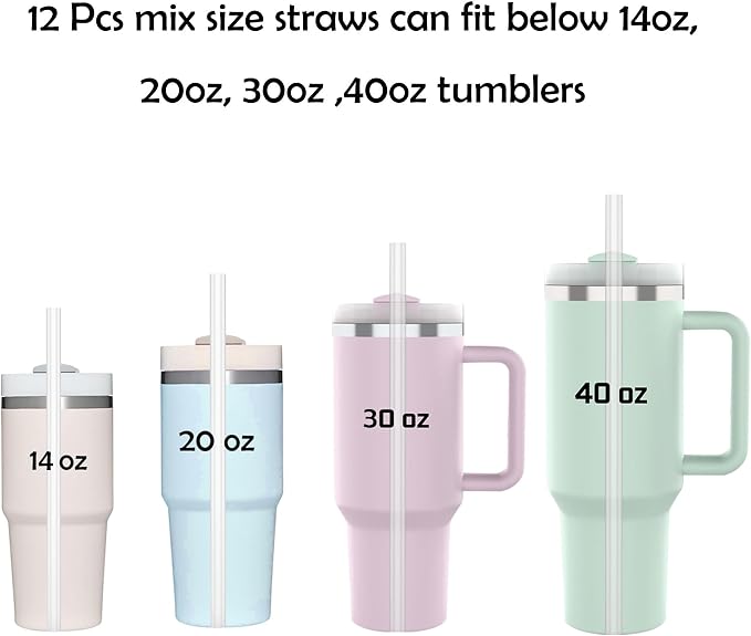 Dakoufish Replacement Straws For Stanley Cup 12oz 16oz 20oz 30oz 40oz Tumblers - Image 2