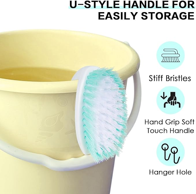 3 Pack Bathroom Scrub Brush Set, Heavy-Duty Scrub Brushes - Image 3