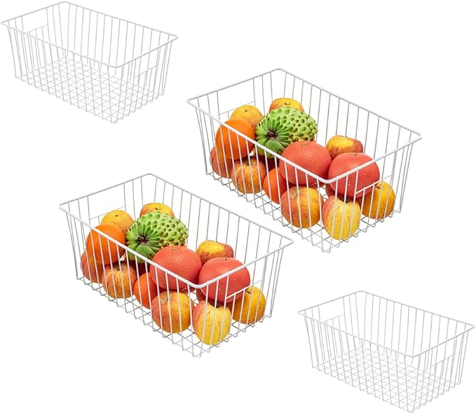 16inch Freezer Wire Storage Organizer Baskets, Household Refrigerator Bins by Y.Z.Bros