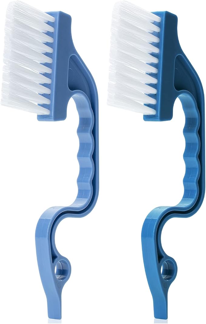 Slick- Window Track Cleaning Brush, 2 Pack, Built-in Scraper, Window Track by SlickSolutions