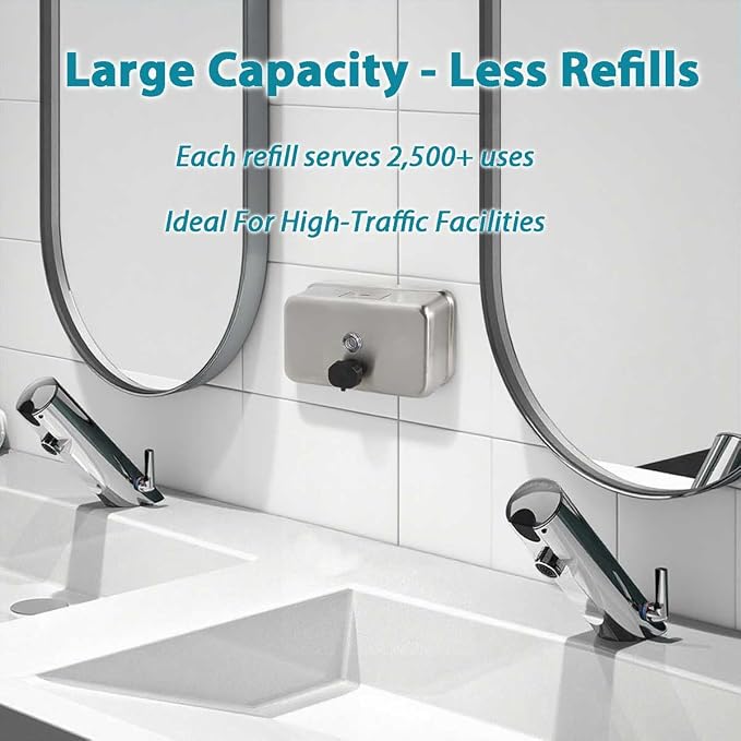 Commercial Soap Dispenser Wall Mount – Antirust Stainless Steel Soap Dispenser - Image 6