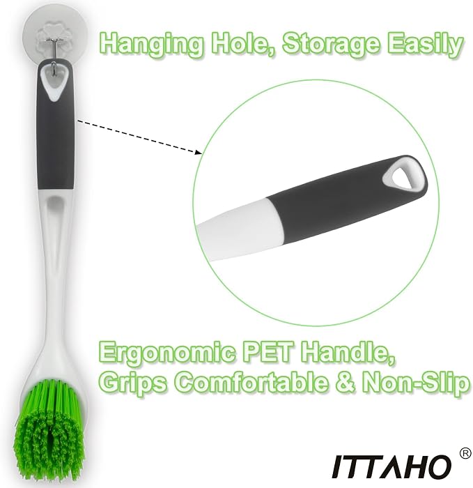 ITTAHO Dish Scrubber Set, Kitchen Brush - Image 8