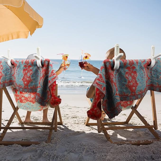 9 PCS Beach Chairs Towel Clips, Quilt Drying Clip, Plastic Clothespins - Image 3