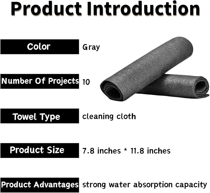 10PCS Thickened Magic Cleaning Cloth, Absorbent Magic Cleaning Glass Cloth - Image 7