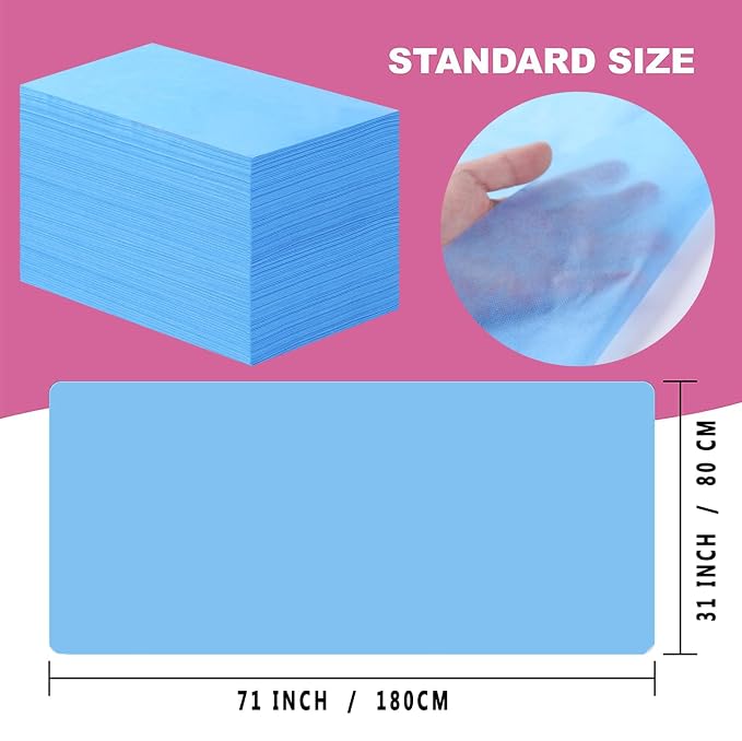 200 Pcs Disposable Bed Sheets 31" x 71" Massage Table Sheets Non Woven Fabric - Image 4