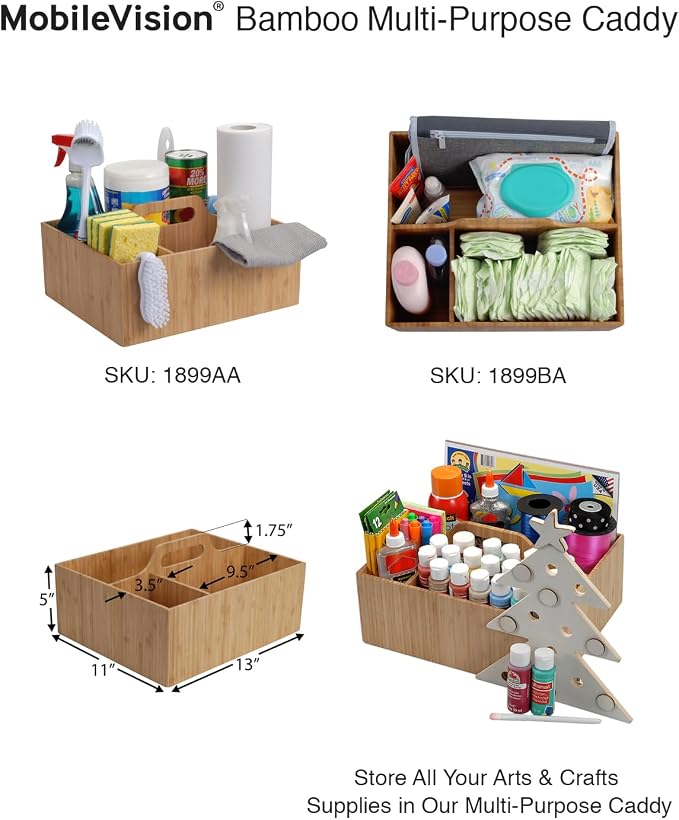 MobileVision Bamboo Multi-Purpose Caddy - Image 6