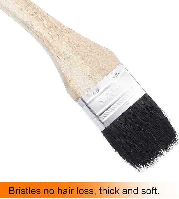 uxcell 2pcs Bent Radiator Paint Brush 2" Width Curved Wall Paint Soft Bristle - Image 4