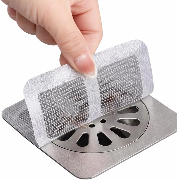Disposable Shower Drain Hair Catcher Stickers – Waterproof Mesh Hair Trap Covers by Unknown