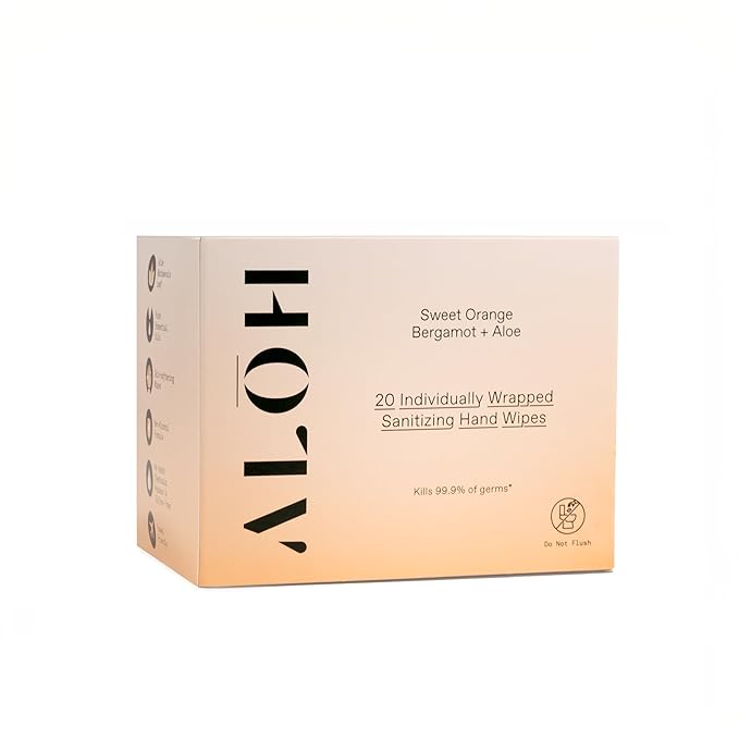 ALŌH Skin - Softening Sanitizing Hand Wipes – Sweet Orange Bergamot by AL%C5%8CH