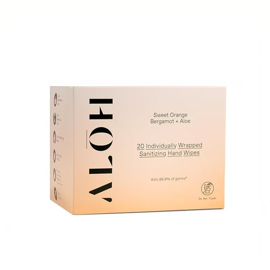 ALŌH Skin - Softening Sanitizing Hand Wipes – Sweet Orange Bergamot by AL%C5%8CH