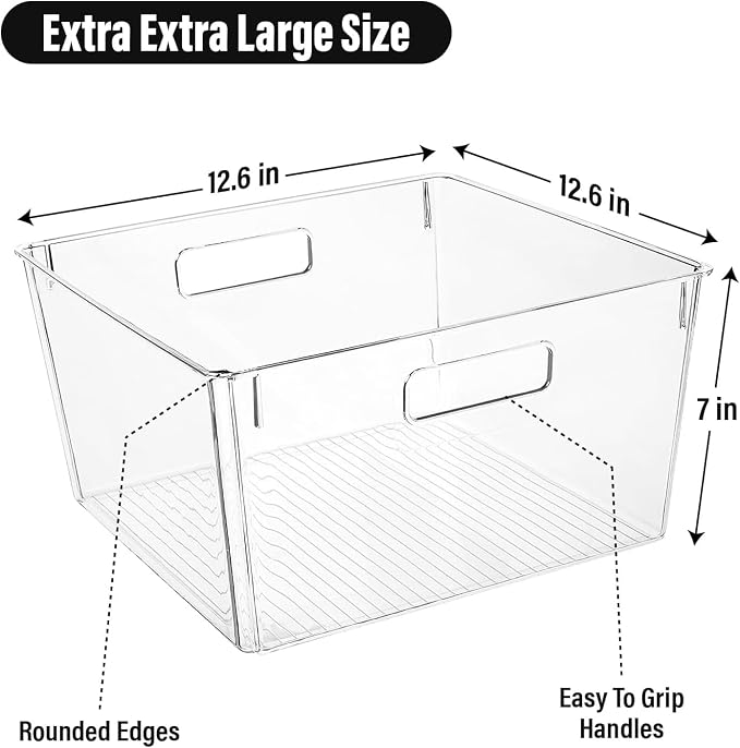 Clear Extra Large Plastic Storage Bins - Image 2
