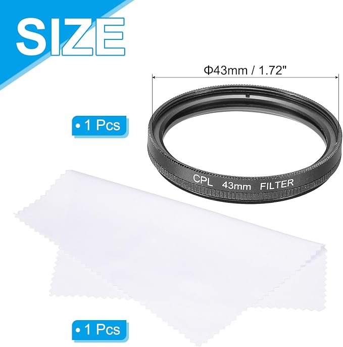 MECCANIXITY 43mm Circular Polarizer Filter, Double Sided Multi-Layer Coatings - Image 2