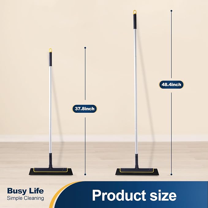 Yocada Floor Squeegee Broom EVA Foam Blade Aluminum Pole - Image 3