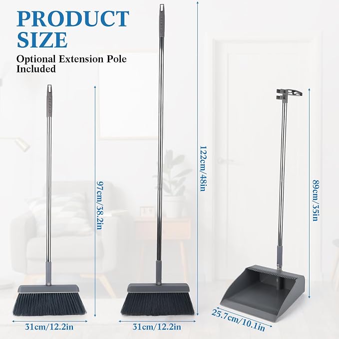 Nosiny 6 Broom and Dustpan Set - Image 2