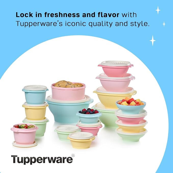 Tupperware Heritage Collection, 36 Piece Food Storage Container Set in Vintage - Image 6