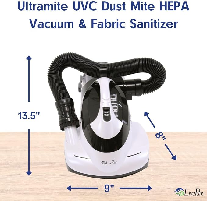 LivePure - Ultramite Handheld HEPA Filter Vacuum & Fabric Sanitizer - Dual - Image 8