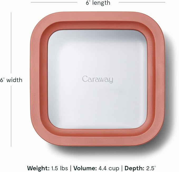 Caraway 6pc Glass Food Storage Set – 4.4 Cup Food Containers - Image 3