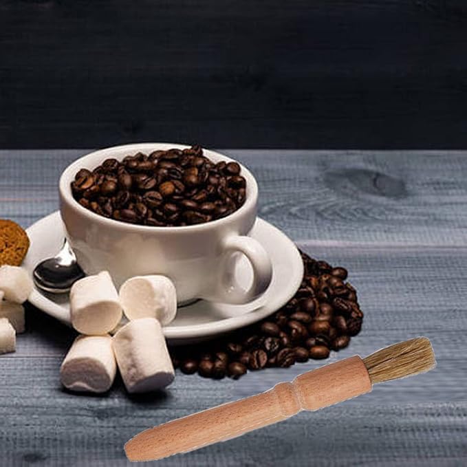 Coffee Brush Set, 13 Pieces Natural Wood & Nylon, Includes Wooden, & Gap Brushes - Image 5