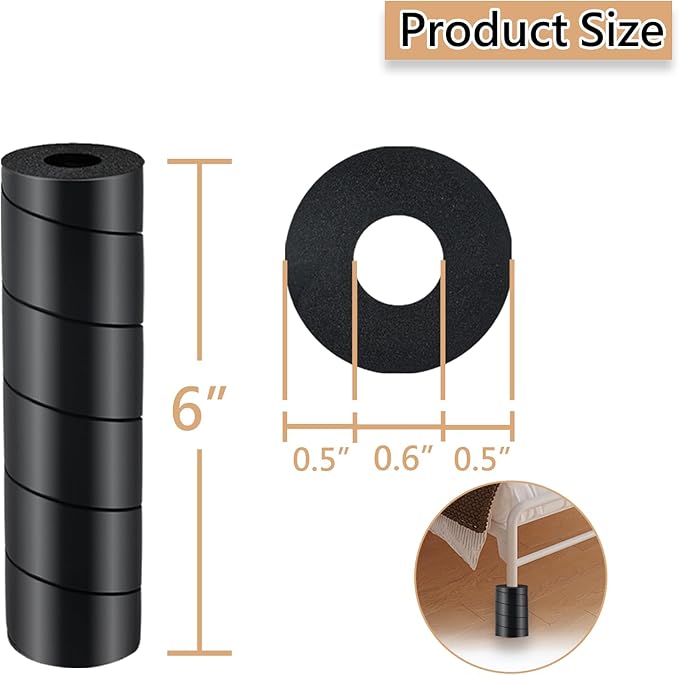 4 Pcs Bed Frame Toe Protectors, Non-Adhesive Bed Frame Leg Covers - Image 5