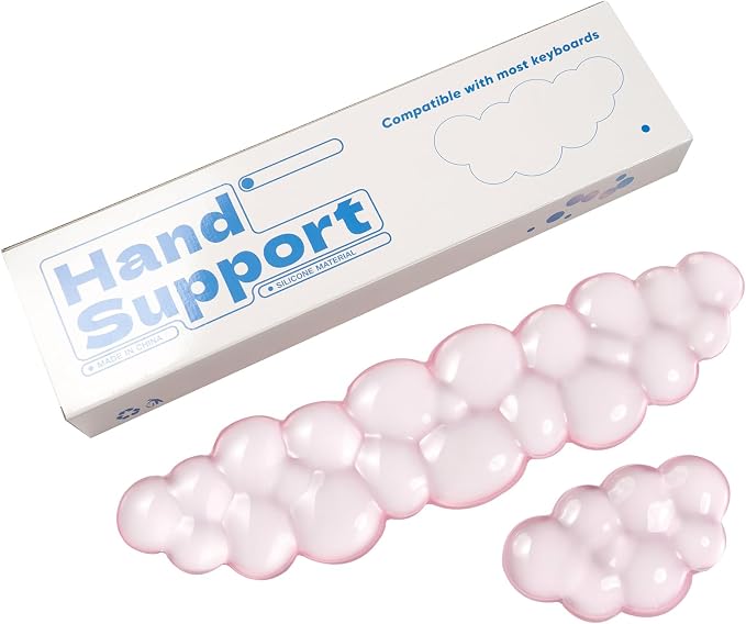 Ergonomic Gel Cloud Keyboard and Mouse Wrist Rest Set – Clear Wrist Rest by Sumgsn