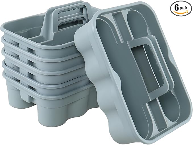 Bringer Set of 6 Plastic Cleaning Caddy Carry Caddy by Bringer