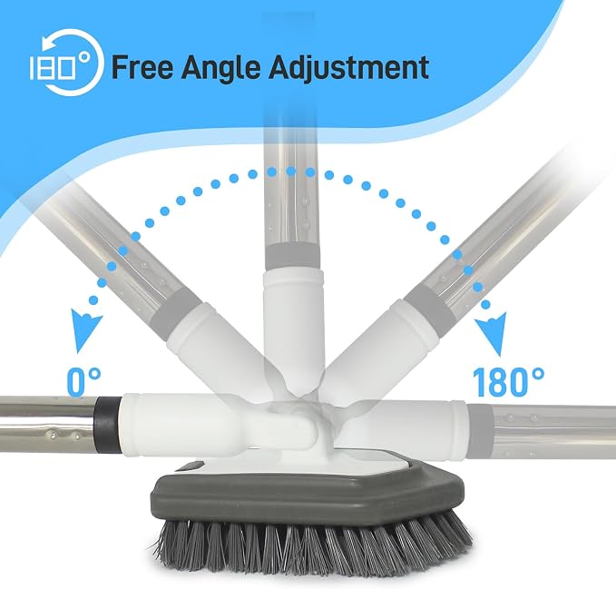 Floor Scrub Brush, 5 in 1 Tile Tub Scrubber - Image 5