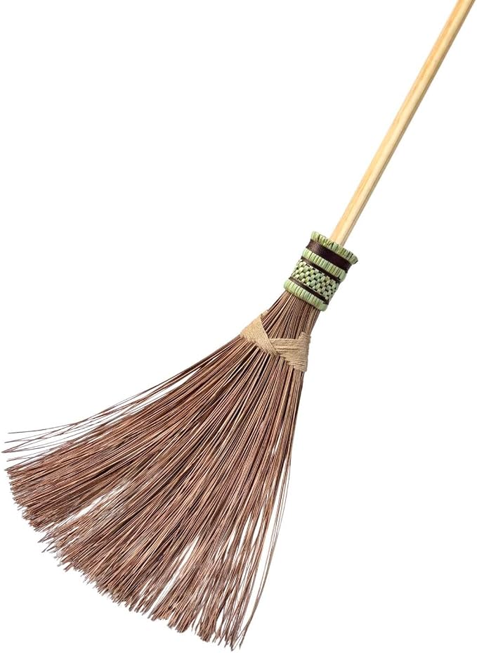 Garden Broom - Coconut Broom 55 Inch, Heavy Duty Sweeping Patio, Garage and by AWBROOMS