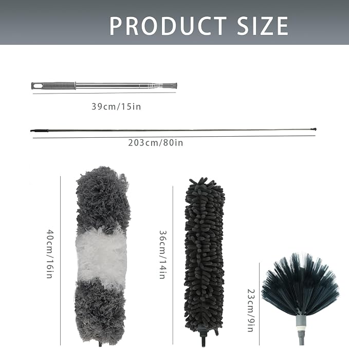 4 Pcs Microfiber Cobweb Duster - Image 2