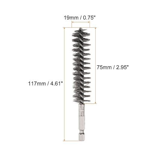 HARFINGTON 2pcs Stainless Steel Bore Brush 19mm Dia Cleaning Wire Brush - Image 2