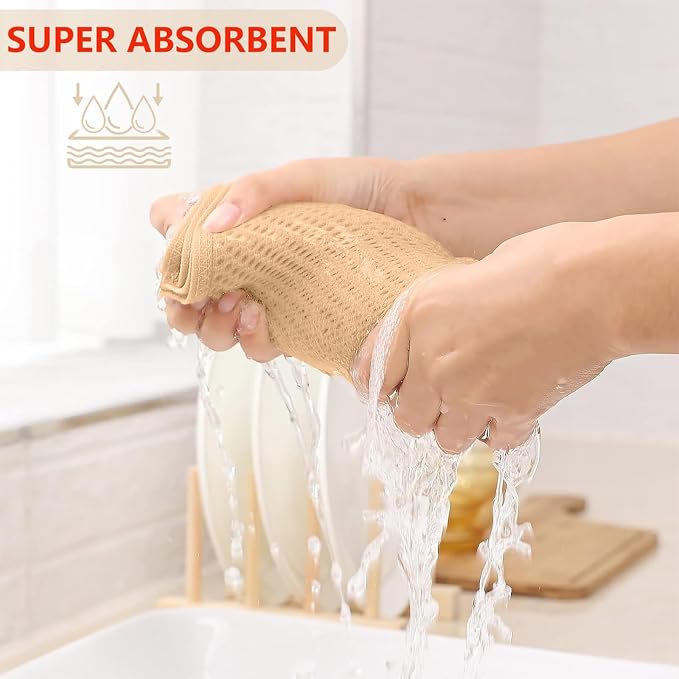 Kitinjoy 100% Cotton Waffle Weave Kitchen Hand Towels - Image 6