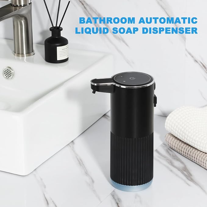 Automatic Soap Dispenser, 2 Pack Black and White Touchless Liquid Soap - Image 7