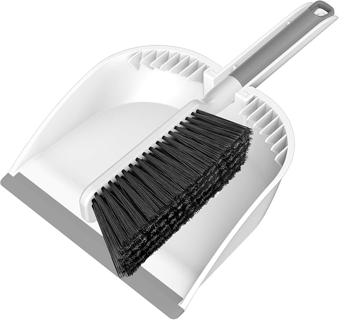 SetSail Small Dustpan and Brush Set, Nesting Snap-On Handheld Broom and Dust Pan by SetSail