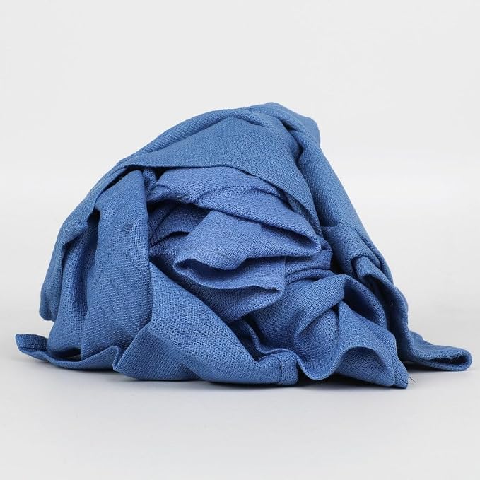 PRO SOURCE 25 Lb Box Virgin Surgical Lint-Free Blue Cotton Huck Towels: 16" x - Image 2