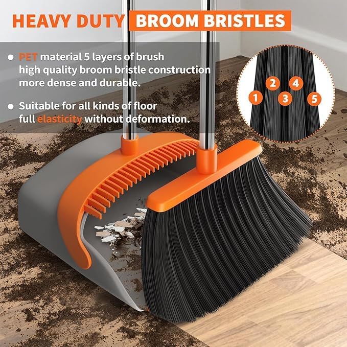 Broom and Dustpan Set – Upright Standing Broom - Image 6