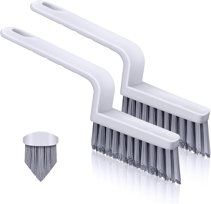 Grout Cleaner Brush V Shape, Stiff Grout Cleaning Brushes by Lumkew