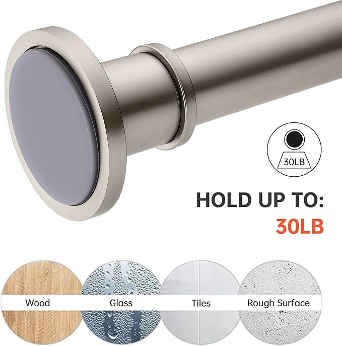 BRIOFOX Industrial Shower Curtain Rod - Image 4