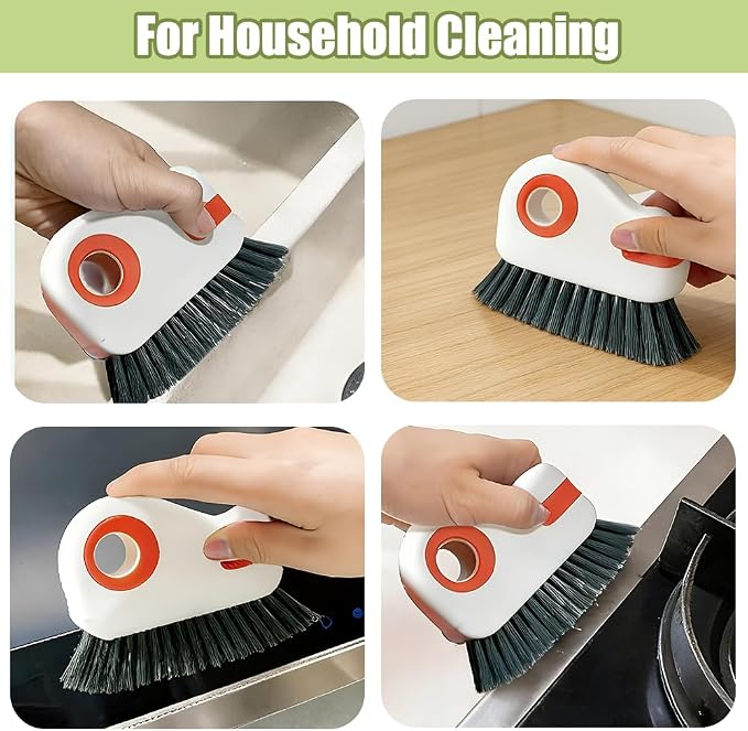 CEYAZYE 18Pcs Crevice Cleaning Brush Set, Window Track Cleaner Tools, Tile Lines - Image 5