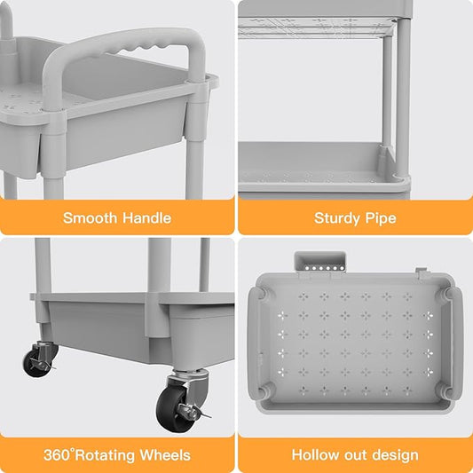 5 Tier Rolling Utility Cart - Image 2