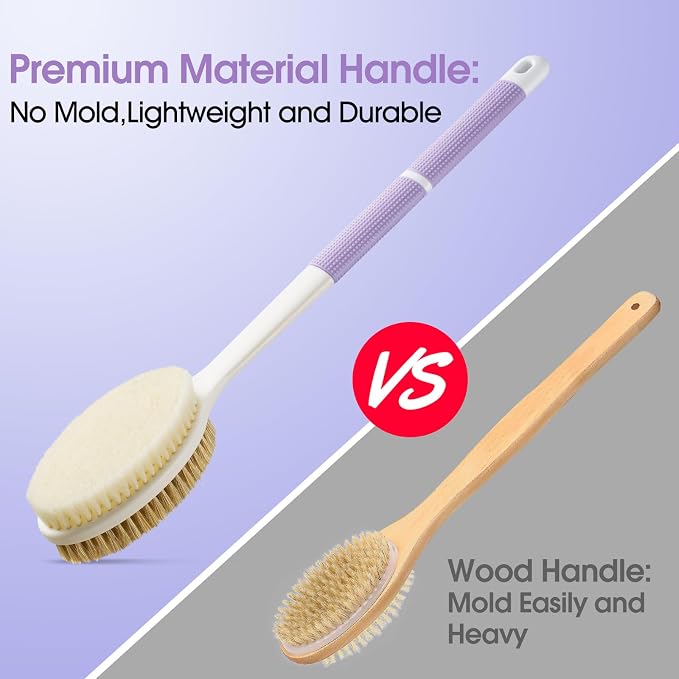 Back Scrubber Anti Slip for Shower, Long Handle Bath Brush - Image 4