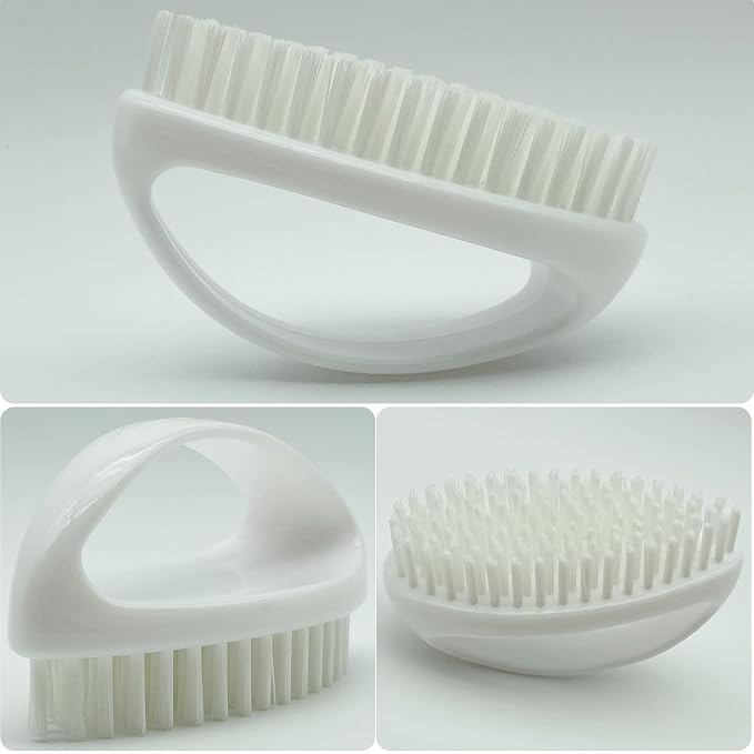 Hand and Nail Brush for Cleaning Fingernails Fingers Nylon Firm Stiff Bristles - Image 4