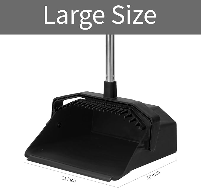 3-Pack Broom with Dustpan Combo Set, Commercial Broom and Dustpan Set, Dust Pan - Image 4