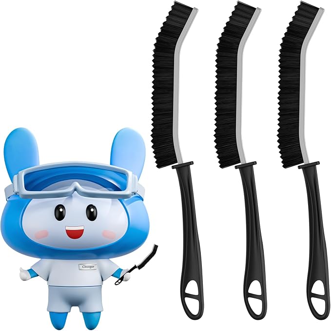 Crevice Cleaning Brushes, Serrated Cleaner Scrub Brush Tool by Cleangor