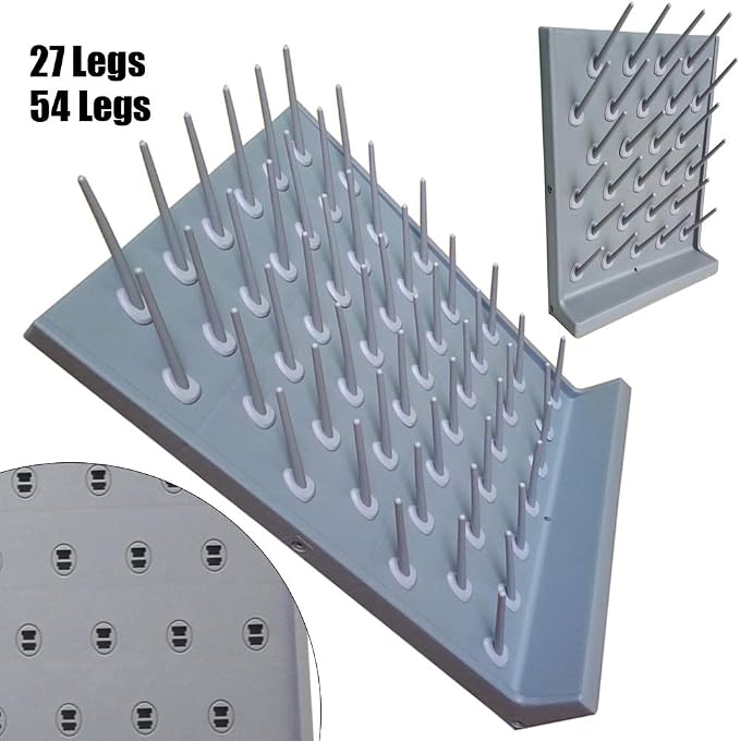 2 Pcs Laboratory Drying Rack, 27 Pegs Lab Supply Pegboard Bench-top/Wall-Mount - Image 3