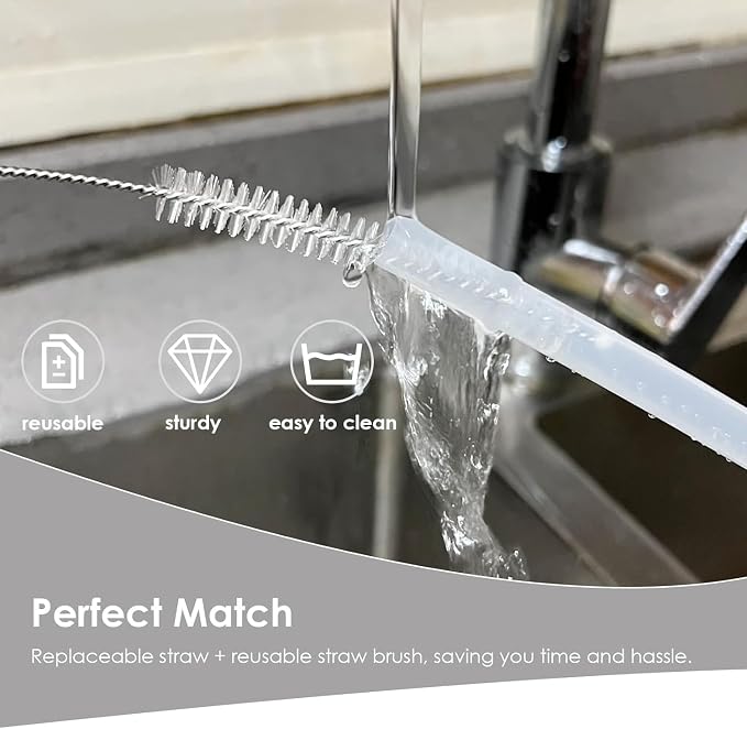 Straw Cleaner Brush Fit for Owala FreeSip 24oz/32oz/40oz, Long Handle Bottle - Image 6