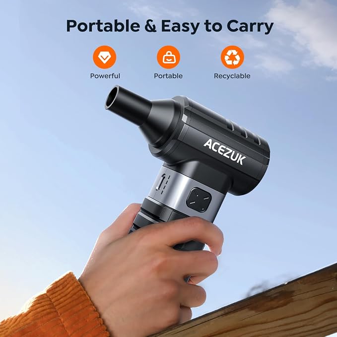 Compressed Air Duster 4-Gear Adjustable 300000RPM Electric Air Duster - Image 4