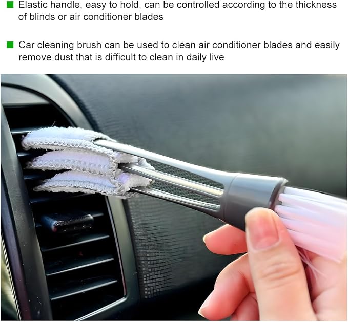 2 PCS Mini Duster for Car Air Vent, Double Ended Automotive Air Vent Microfiber - Image 4